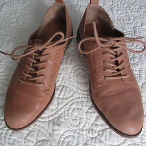 Tan Leather Oxford Loafers